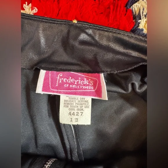 Deadstock 70s Vintage Fredricks of Hollywood Liquid Faux Leather studded Pants - Picture 6 of 12